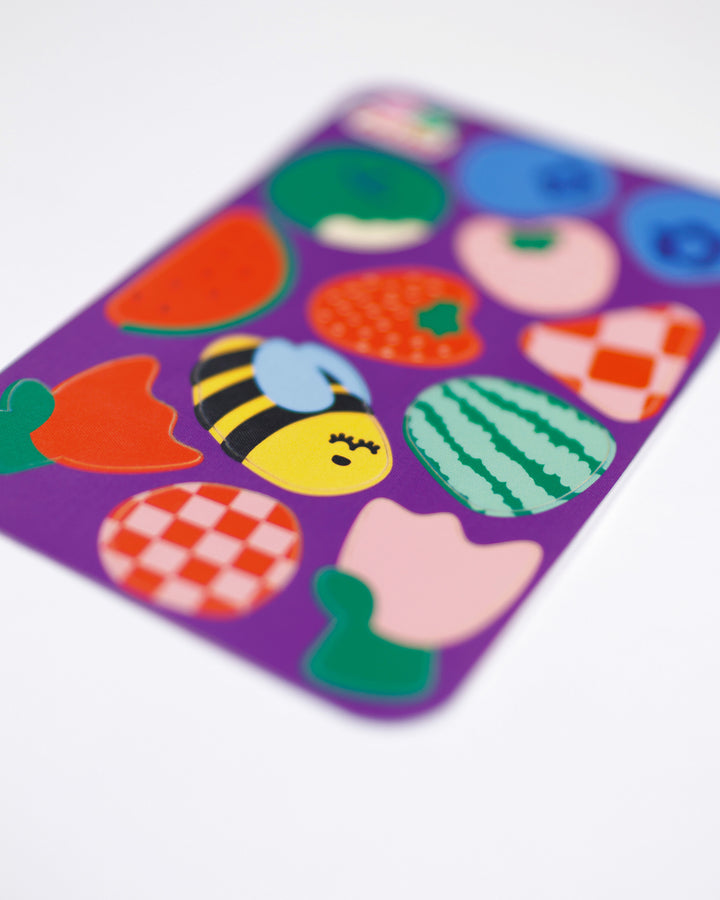 Picnic Sticker Patch Sheet - fruit and nature patches on kids clothing
